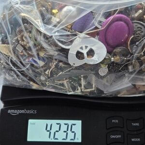 Mixed Jewelry Scrap & DIY Lot 4.2 lbs, Various Colors & Materials